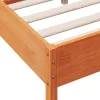  viaszbarna tömör fenyőfa ágy matrac nélkül 150 x 200 cm