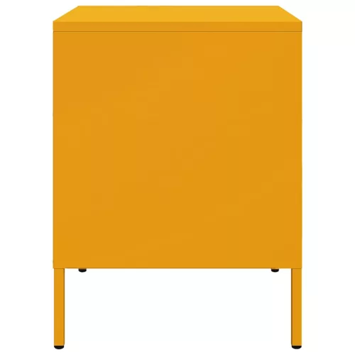  mustársárga acél éjjeliszekrény 36 x 39 x 50,5 cm