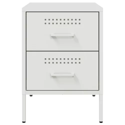  fehér acél éjjeliszekrény 36 x 39 x 50,5 cm