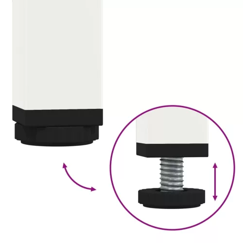  fehér acél éjjeliszekrény 36 x 39 x 50,5 cm