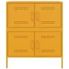  mustársárga acél tálalószekrény 68 x 39 x 79 cm