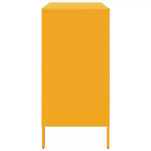  mustársárga acél tálalószekrény 68 x 39 x 79 cm