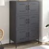  antracitszürke acél magasszekrény 68 x 39 x 113 cm