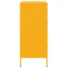  mustársárga acél tálalószekrény 68 x 39 x 89 cm