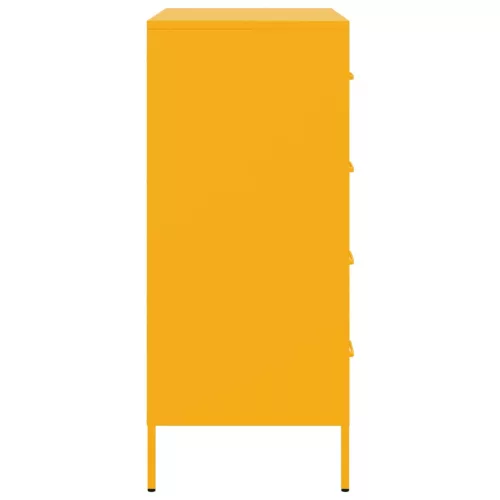  mustársárga acél tálalószekrény 68 x 39 x 89 cm