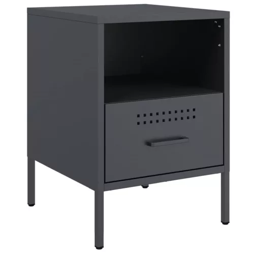  antracitszürke acél éjjeliszekrény 36 x 39 x 50,5 cm