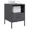  antracitszürke acél éjjeliszekrény 36 x 39 x 50,5 cm