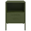  2 db olívazöld acél éjjeliszekrény 36 x 39 x 50,5 cm