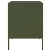  2 db olívazöld acél éjjeliszekrény 36 x 39 x 50,5 cm