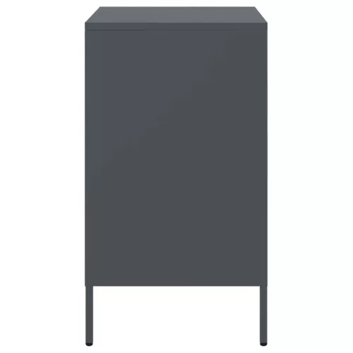  2 db antracitszürke acél éjjeliszekrény 36 x 39 x 68 cm