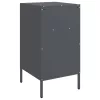  2 db antracitszürke acél éjjeliszekrény 36 x 39 x 68 cm