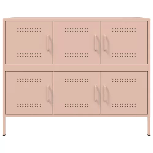  rózsaszín acél tálalószekrény 100,5 x 39 x 79 cm