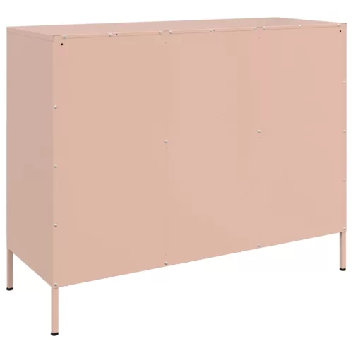  rózsaszín acél tálalószekrény 100,5 x 39 x 79 cm