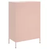  rózsaszín acél magasszekrény 68 x 39 x 101,5 cm