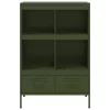  olívazöld acél magasszekrény 68 x 39 x 101,5 cm