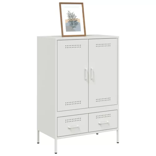  fehér acél magasszekrény 68 x 39 x 101,5 cm