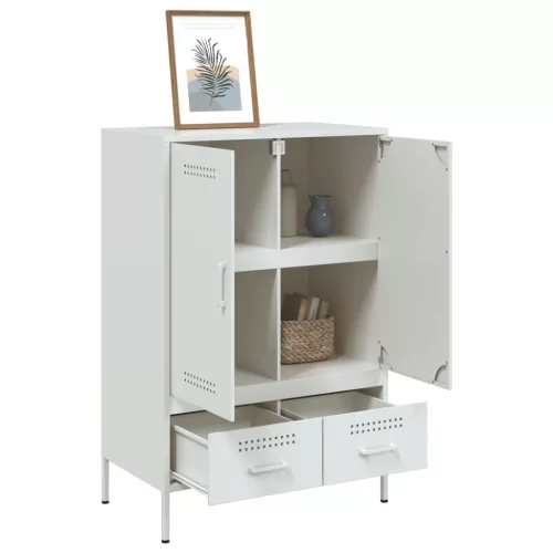  fehér acél magasszekrény 68 x 39 x 101,5 cm