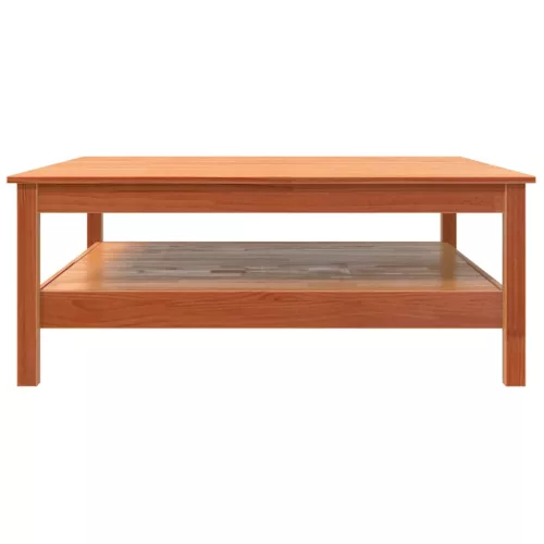  viaszbarna tömör fenyőfa dohányzóasztal 100 x 100 x 40 cm