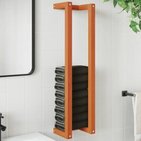    viaszbarna tömör fenyőfa törülközőtartó 23 x 18 x 90 cm