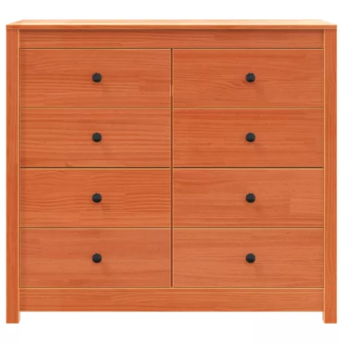  viaszbarna tömör fenyőfa kisszekrény 100 x 40 x 90 cm