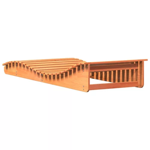  viaszbarna tömör fenyőfa napozóágy 205 x 80 x 31,5 cm