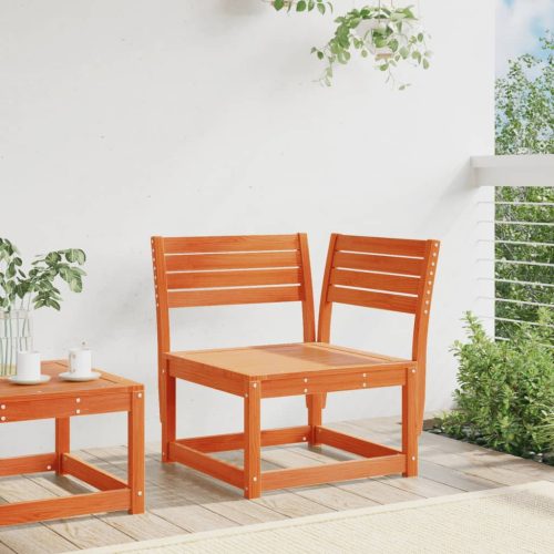  viaszbarna tömör fenyőfa kerti sarokkanapé 73 x 73 x 78 cm