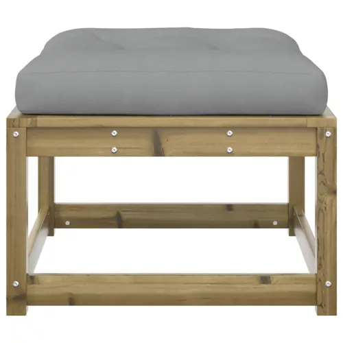  impregnált fenyőfa kerti lábzsámoly párnával