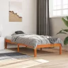  viaszbarna tömör fenyőfa ágy matrac nélkül 75 x 190 cm
