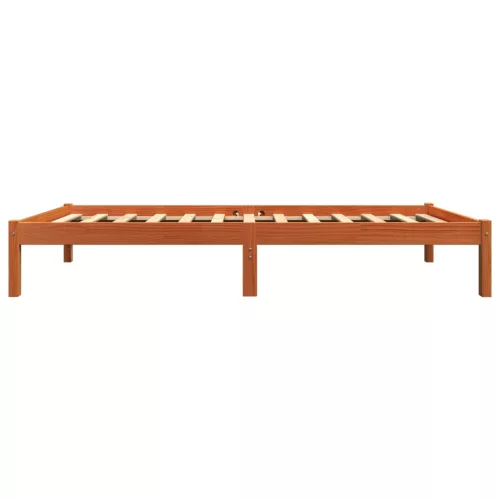  viaszbarna tömör fenyőfa ágy matrac nélkül 75 x 190 cm