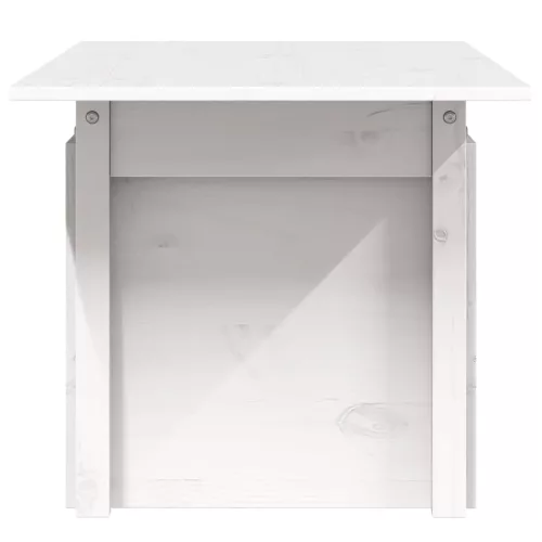  fehér tömör fenyőfa kerti asztal 100 x 50 x 75 cm