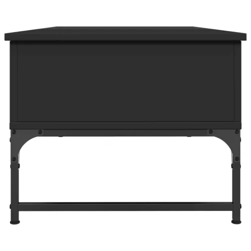  fekete szerelt fa és fém dohányzóasztal 100 x 50 x 40 cm