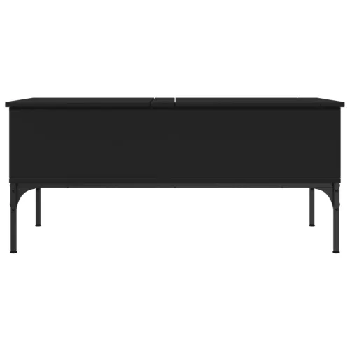  fekete szerelt fa és fém dohányzóasztal 100 x 50 x 45 cm