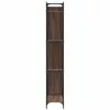  barna tölgy színű szerelt fa és fém könyvszekrény 79x30x180 cm