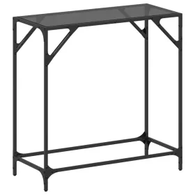  acél tálalóasztal fekete üveglappal 80 x 35 x 81 cm