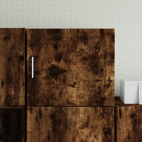  füstös tölgy színű szerelt fa faliszekrény 45 x 42,5 x 40 cm