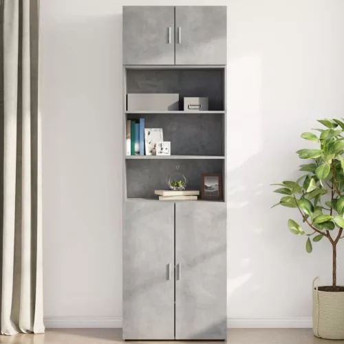  betonszürke szerelt fa faliszekrény 70 x 42,5 x 40 cm