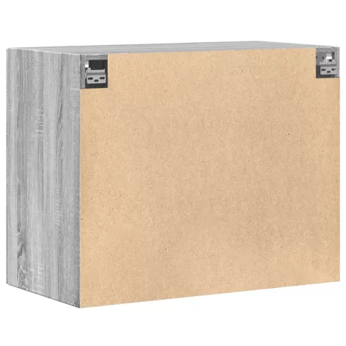  szürke sonoma színű szerelt fa faliszekrény 80 x 42,5 x 64 cm