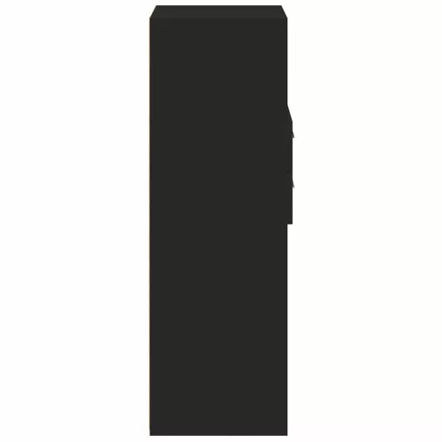  fekete szerelt fa magasszekrény 30 x 42,5 x 124 cm