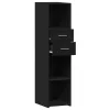  fekete szerelt fa magasszekrény 30 x 42,5 x 124 cm