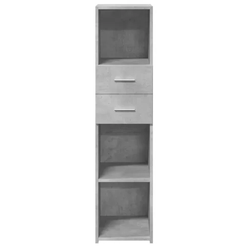  betonszürke szerelt fa magasszekrény 30 x 42,5 x 124 cm