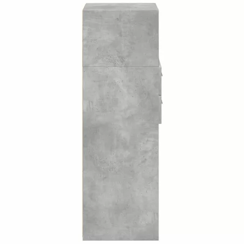  betonszürke szerelt fa magasszekrény 30 x 42,5 x 124 cm