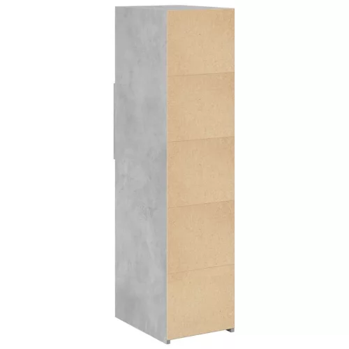  betonszürke szerelt fa magasszekrény 30 x 42,5 x 124 cm