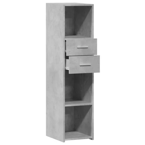  betonszürke szerelt fa magasszekrény 30 x 42,5 x 124 cm