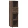  barna tölgy színű szerelt fa magasszekrény 30 x 42,5 x 124 cm
