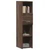 barna tölgy színű szerelt fa magasszekrény 30 x 42,5 x 124 cm