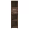  barna tölgy színű szerelt fa magasszekrény 30 x 42,5 x 124 cm
