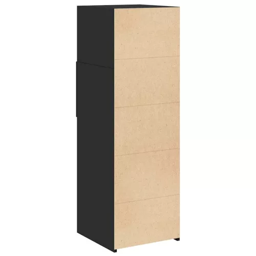  fekete szerelt fa magasszekrény 40 x 42,5 x 124 cm