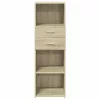  sonoma tölgy szerelt fa magasszekrény 40 x 42,5 x 124 cm