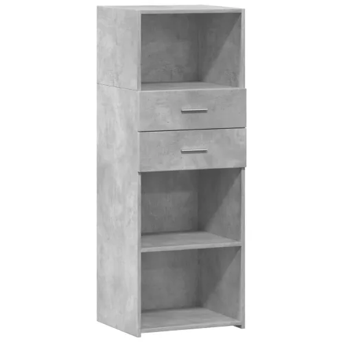  betonszürke szerelt fa magasszekrény 45 x 42,5 x 124 cm