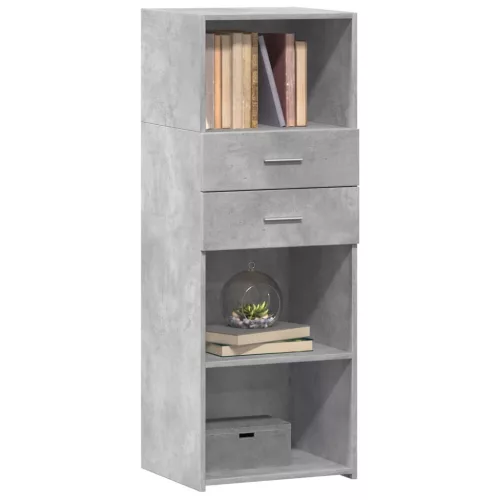  betonszürke szerelt fa magasszekrény 45 x 42,5 x 124 cm